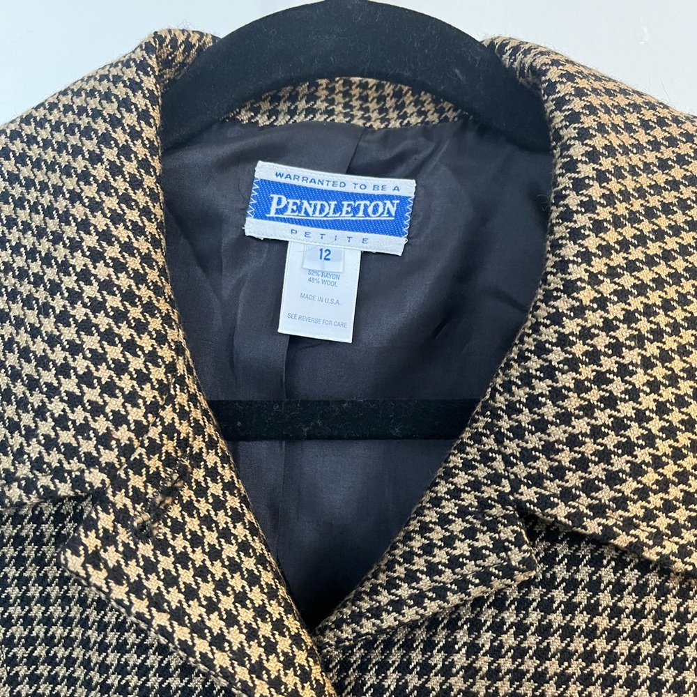 Houndstooth Pendleton Wool Blazer - image 2